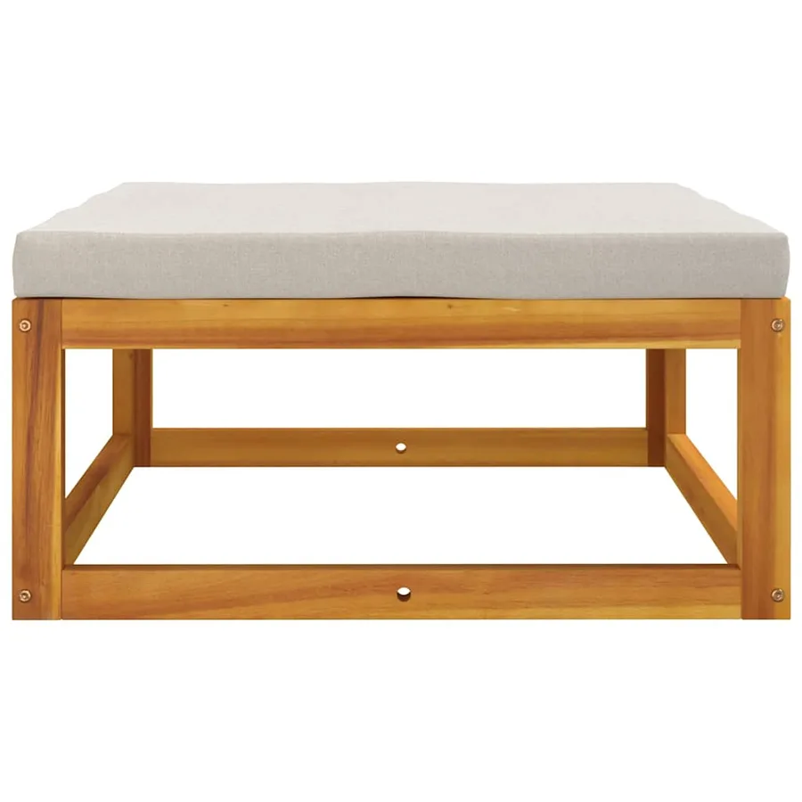 Salon de jardin 3 pcs avec coussins bois massif d'acacia - 13