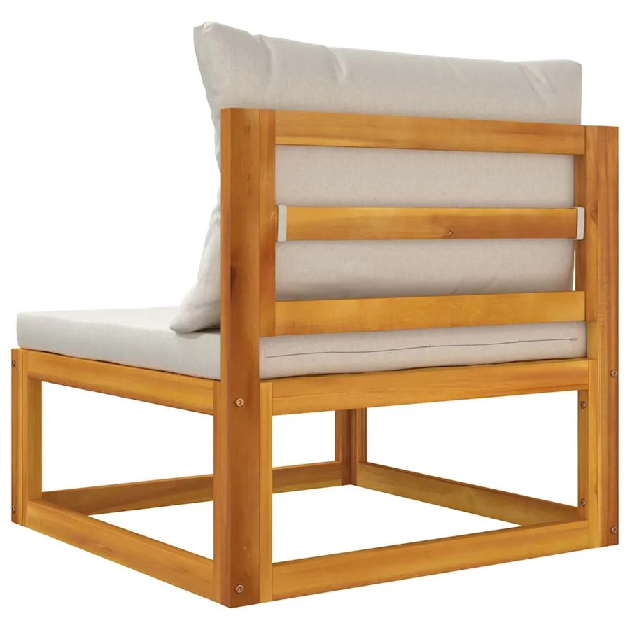 Salon de jardin 3 pcs avec coussins bois massif d'acacia - 6