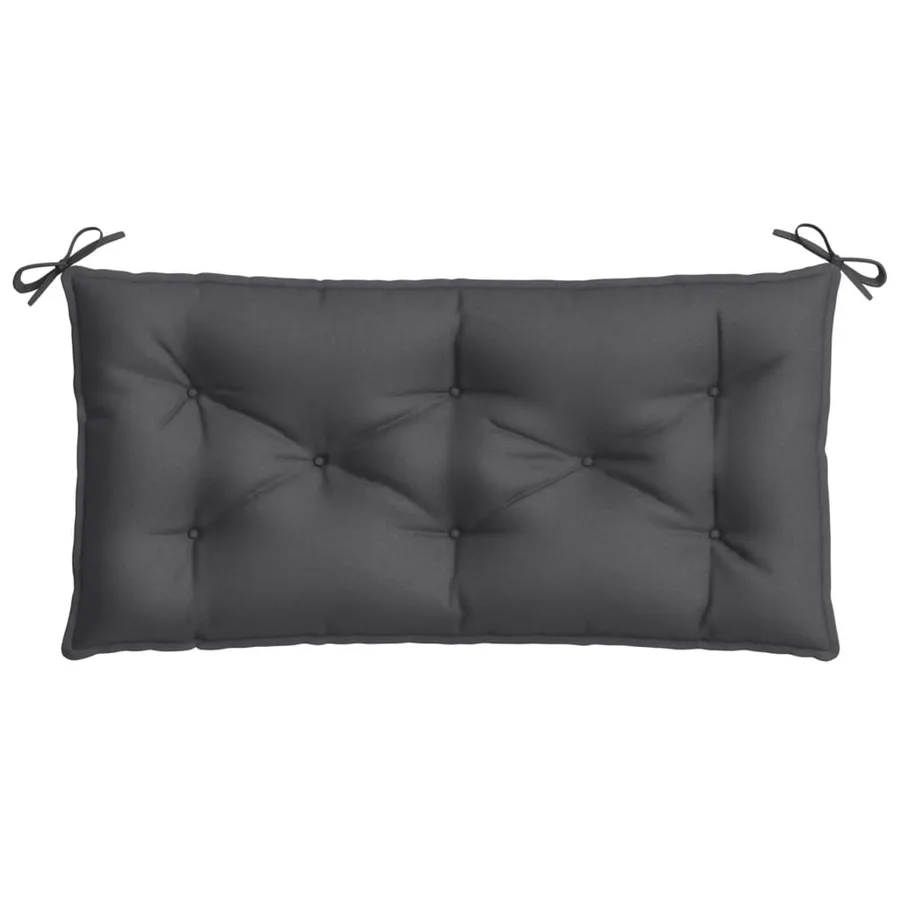 Coussin de banc de jardin anthracite mélangé 100x50x7 cm tissu - 4