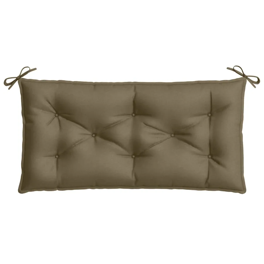 Coussin de banc de jardin taupe mélangé 100x50x7 cm tissu - 4