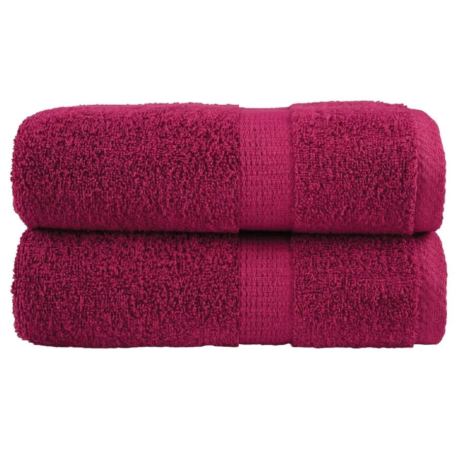 Serviettes d'invité de qualité supérieure SOLUND 2 pcs bordeaux