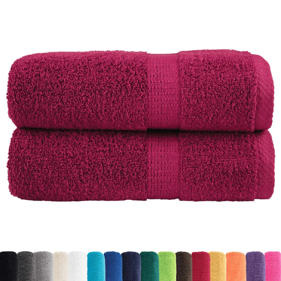 Serviettes d'invité de qualité supérieure SOLUND 2 pcs bordeaux - 2