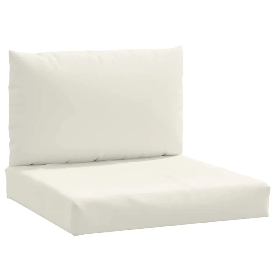 Coussins de palette lot de 2 crème mélangé tissu - 2