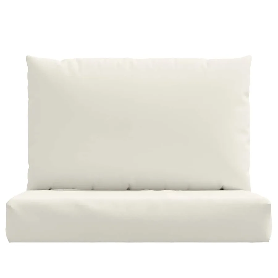 Coussins de palette lot de 2 crème mélangé tissu - 4