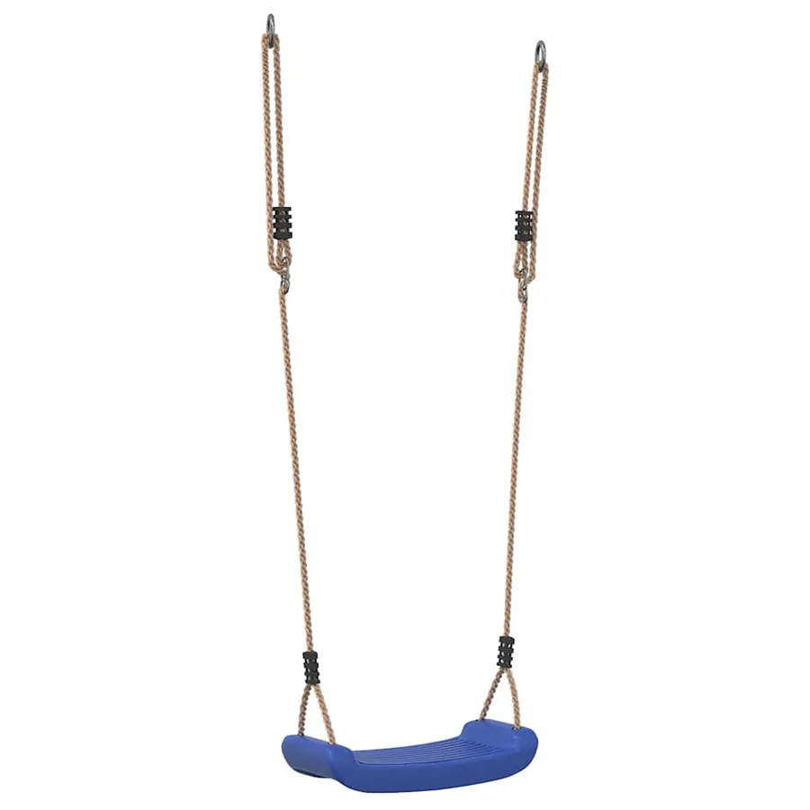Balançoire d'extérieur d'enfants simple et corde réglable bleu - 2