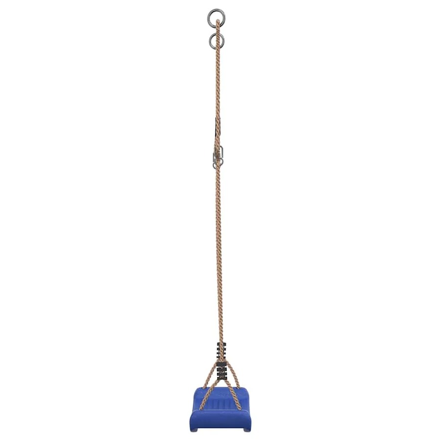 Balançoire d'extérieur d'enfants simple et corde réglable bleu - 5