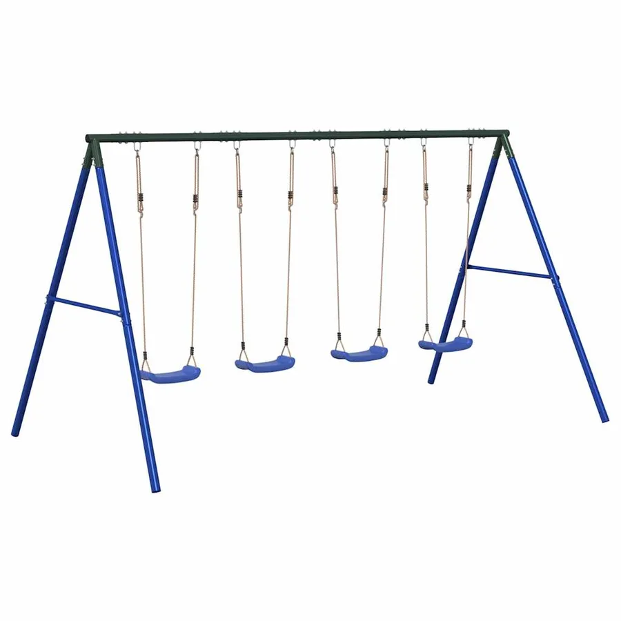 Jeu de balançoire d'extérieur avec 4 balançoires - 2