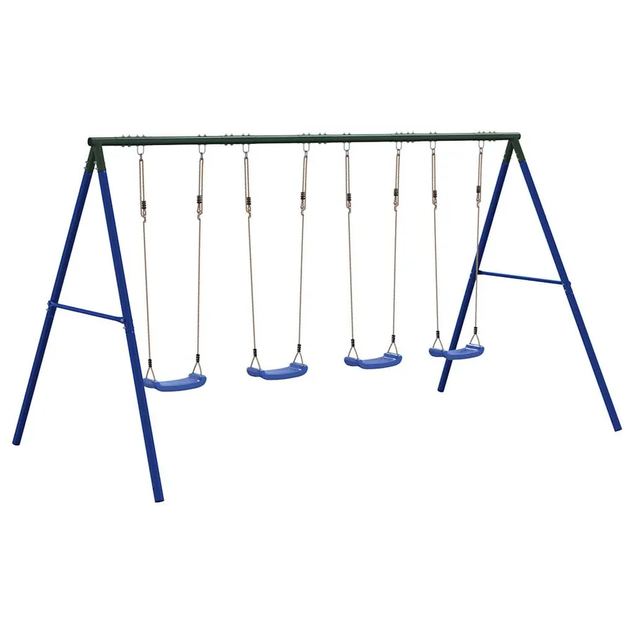 Jeu de balançoire d'extérieur avec 4 balançoires - 5