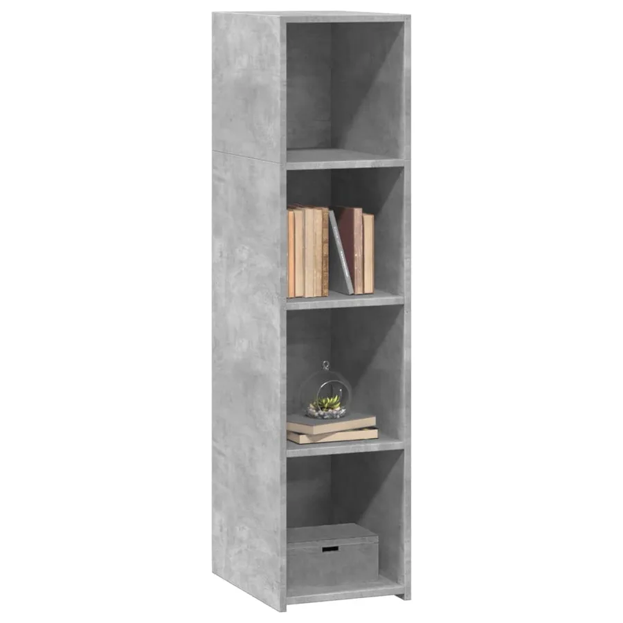 Buffet gris béton 30x41x124 cm bois d'ingénierie - 3