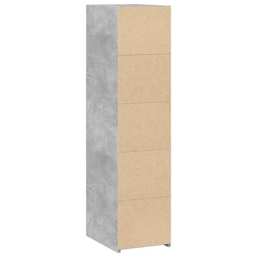 Buffet gris béton 30x41x124 cm bois d'ingénierie - 6