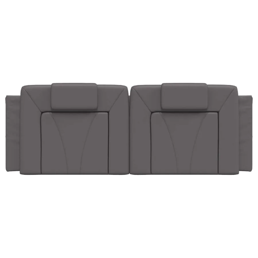 Coussin de tête de lit Viana gris 140 cm similicuir - 5