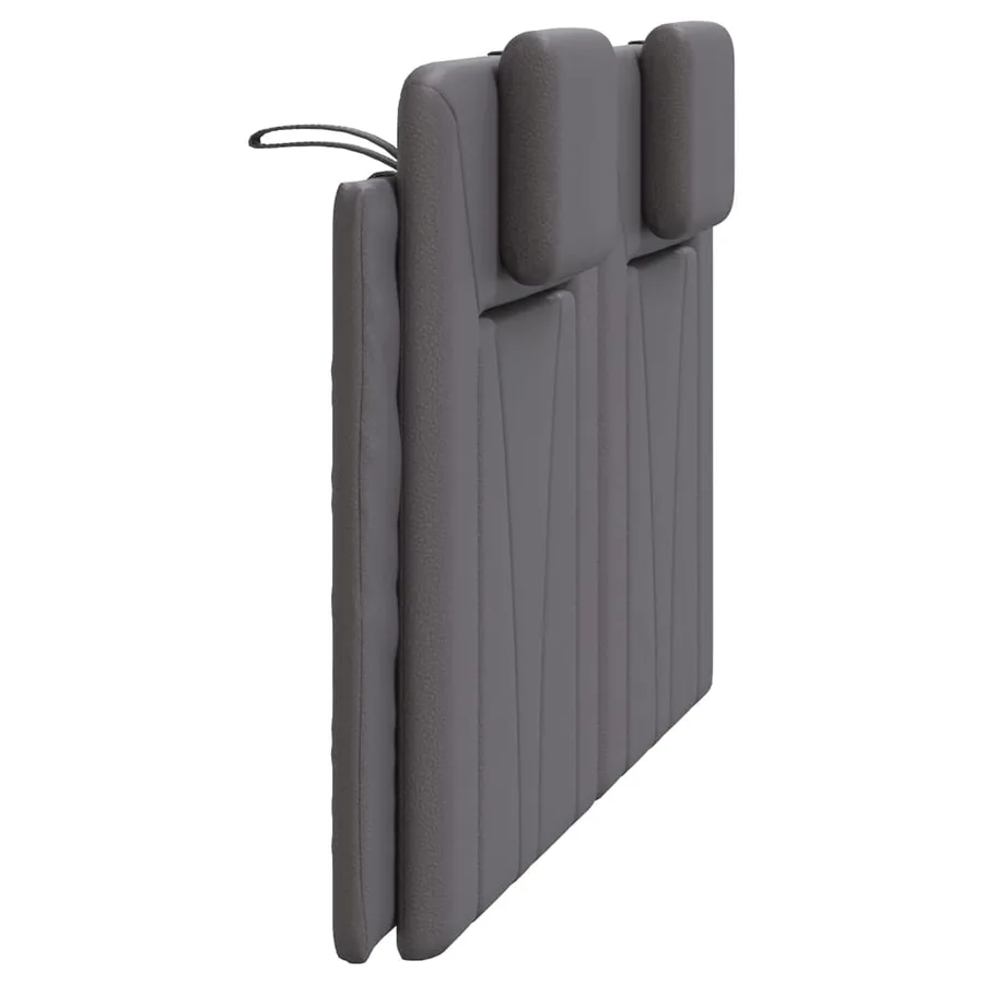 Coussin de tête de lit Viana gris 140 cm similicuir - 6