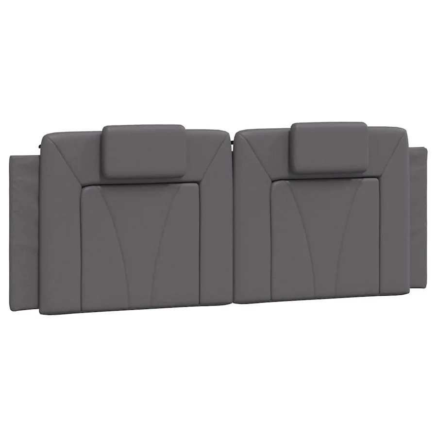 Cadre de lit Viana sans matelas gris 140x200 cm similicuir - 8