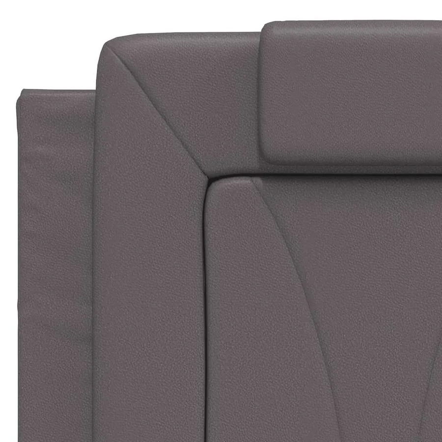 Cadre de lit Viana sans matelas gris 140x200 cm similicuir - 9