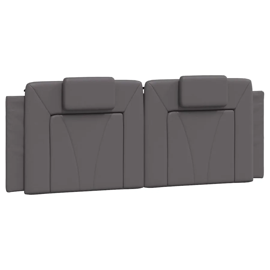 Cadre de lit Viana sans matelas gris 140x190 cm similicuir - 8