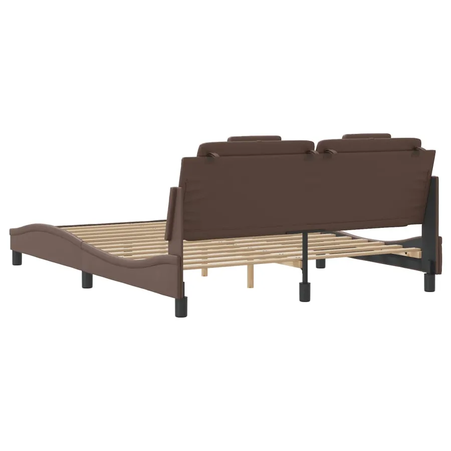 Cadre de lit Viana avec LED sans matelas marron 160x200 cm - 10