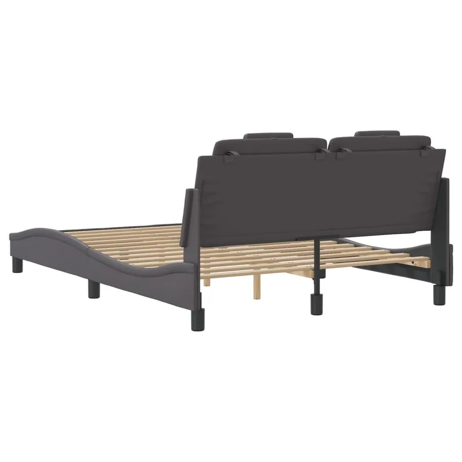 Cadre de lit Viana avec LED sans matelas gris 140x200 cm - 10