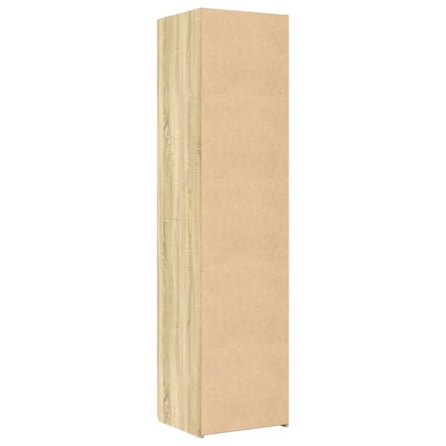 Buffet haut chêne sonoma 50x42,5x185 cm bois d'ingénierie - 4
