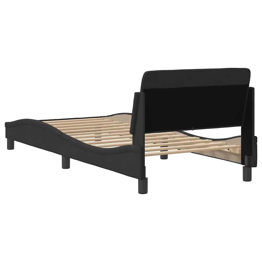 Cadre de lit Dover noir 90x190 cm velours - 6