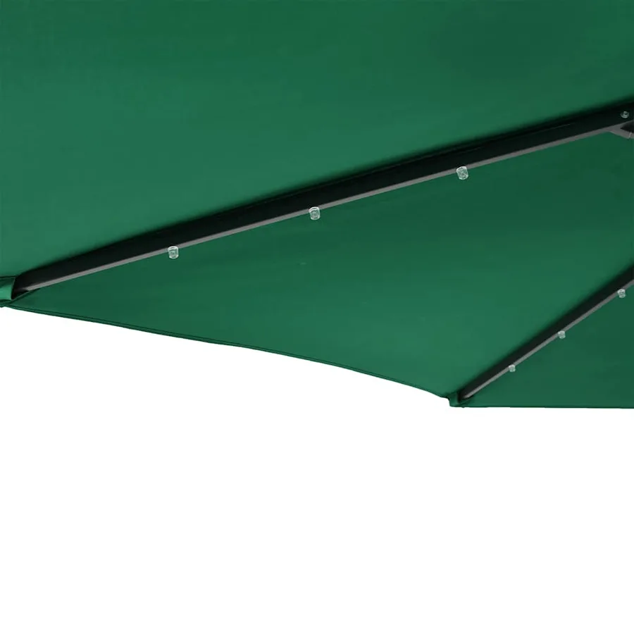Parasol de jardin avec mât en acier vert 225x225x212 cm - 10