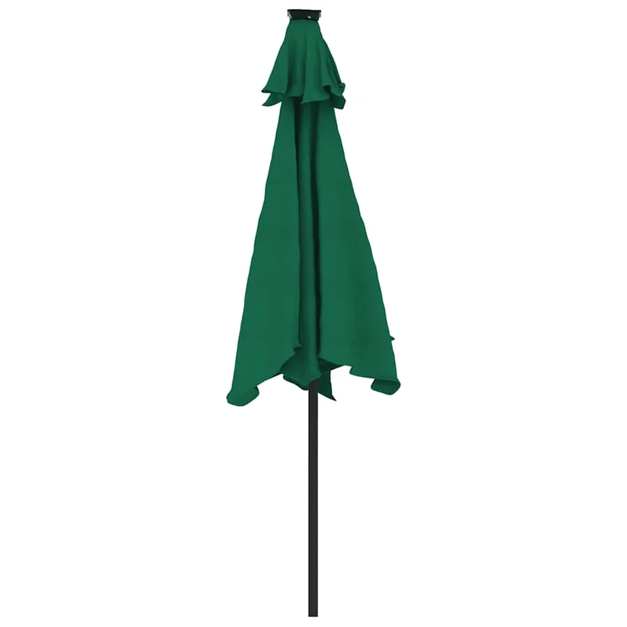 Parasol de jardin avec mât en acier vert 225x225x212 cm - 7