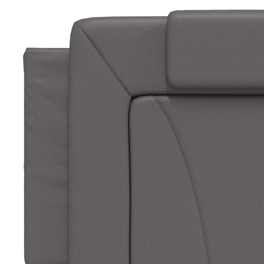 Lit Viana avec matelas gris 160x200 cm similicuir - 7