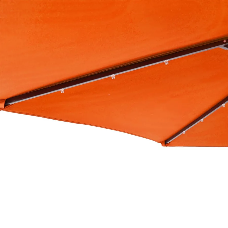 Parasol de jardin LED et mât en acier terre cuite 225x225x212cm - 10