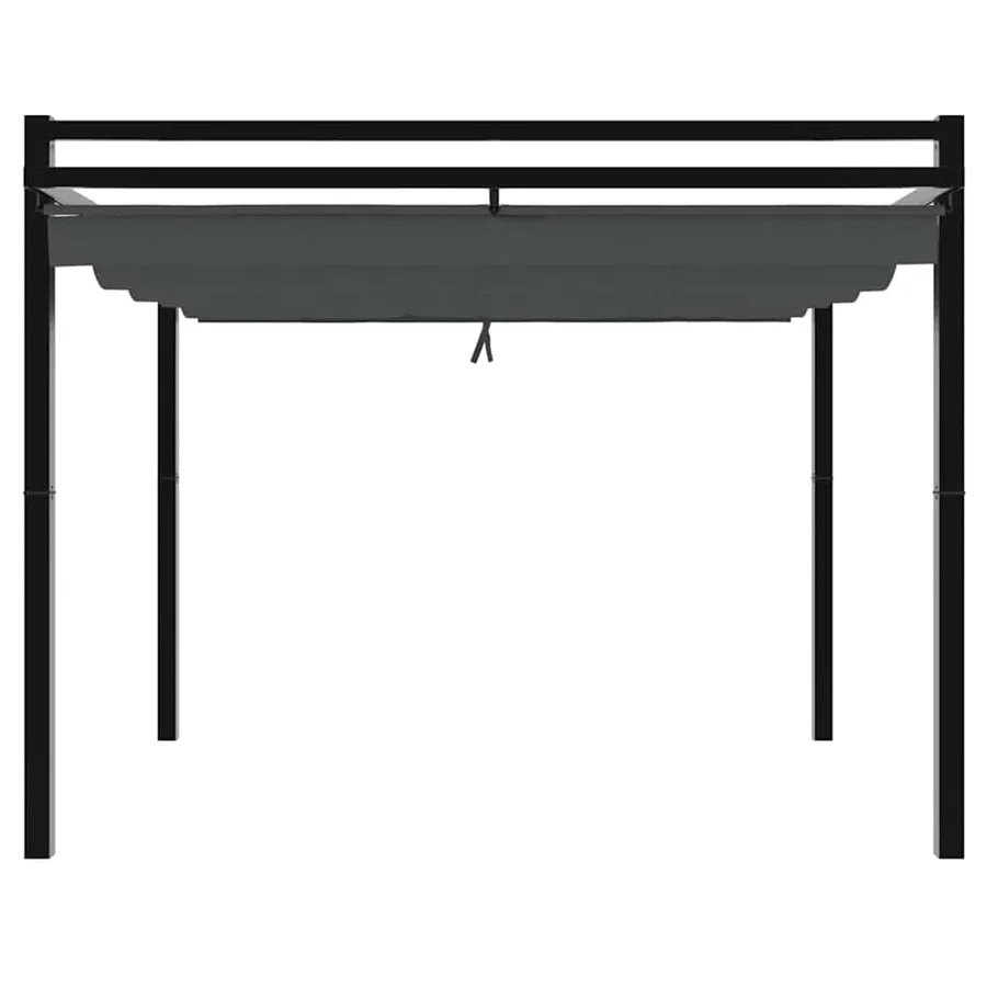 Tonnelle avec toit rétractable anthracite 3x3 m aluminium - 4