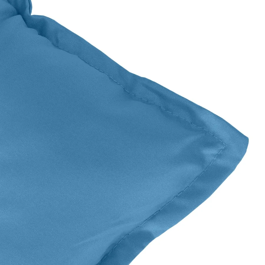Coussins de chaise à dossier bas lot de 4 bleu mélangé tissu - 9