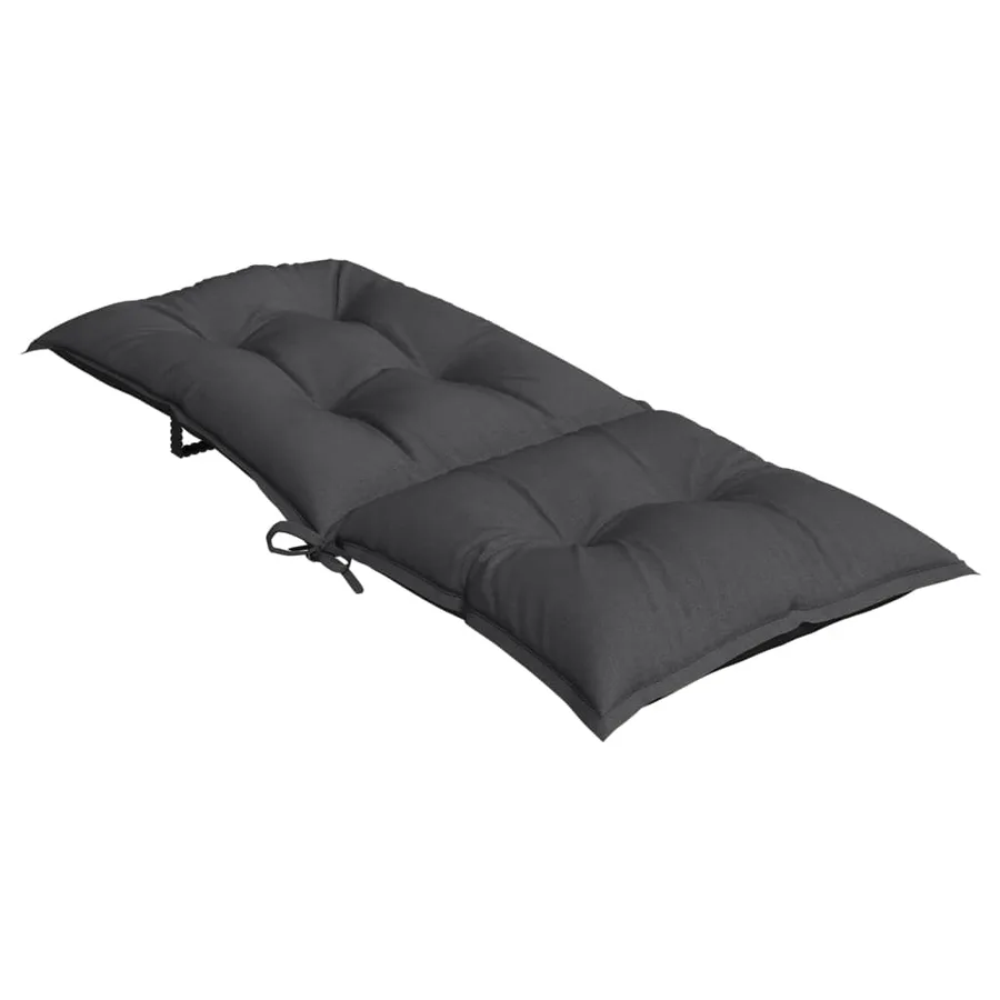 Coussins de chaise à dossier haut lot de 4 anthracite mélangé - 6