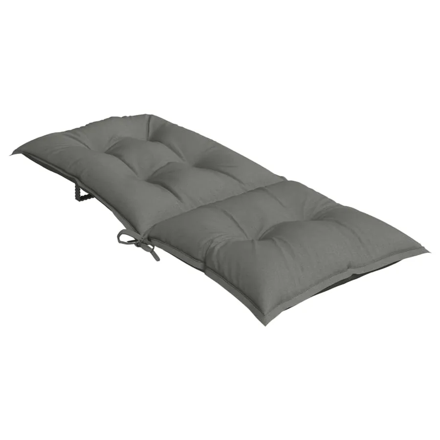 Coussins de chaise à dossier haut lot de 4 gris foncé mélangé - 6