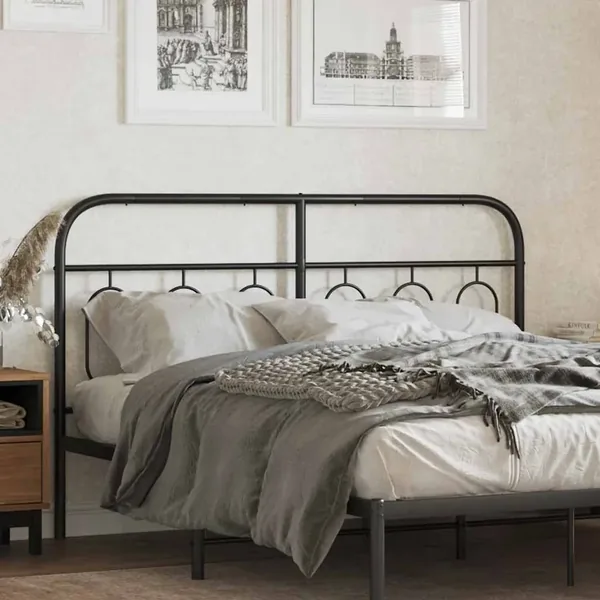 Tête de lit de remplacement métal noir 150 cm