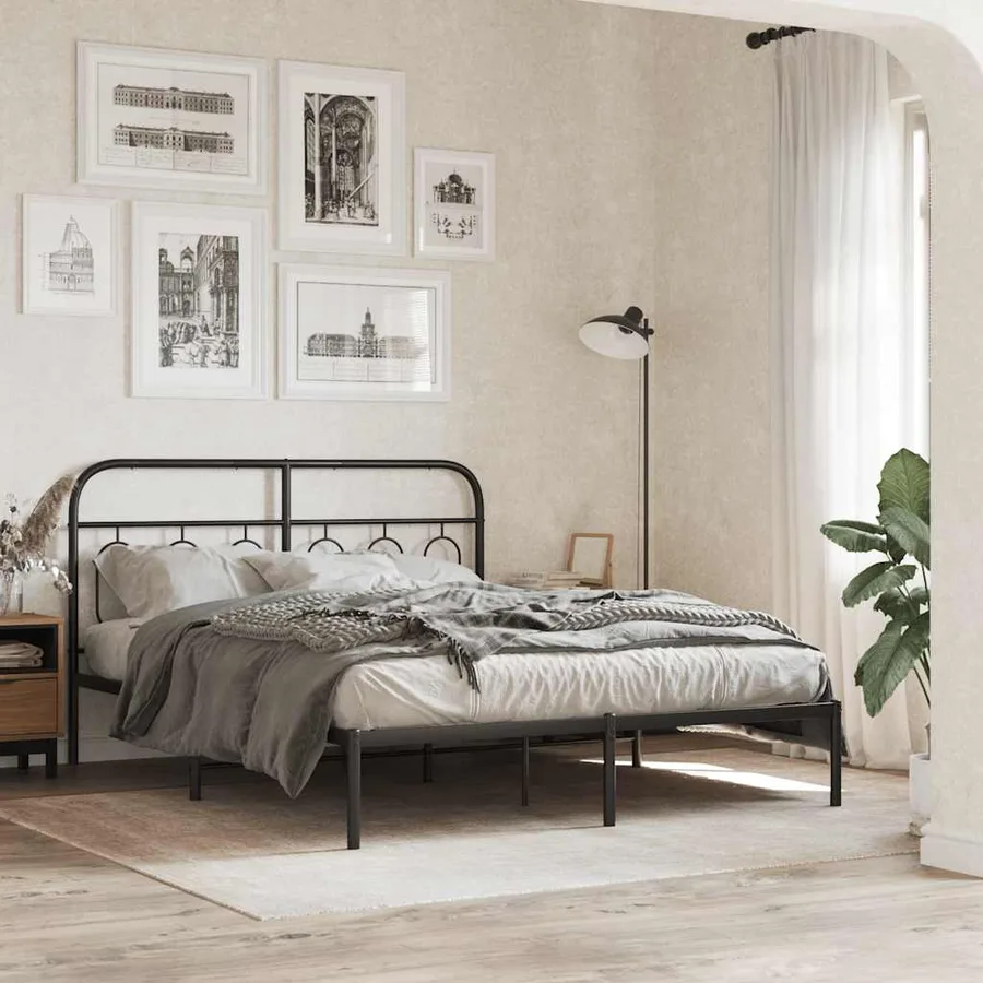 Tête de lit de remplacement métal noir 150 cm - 3