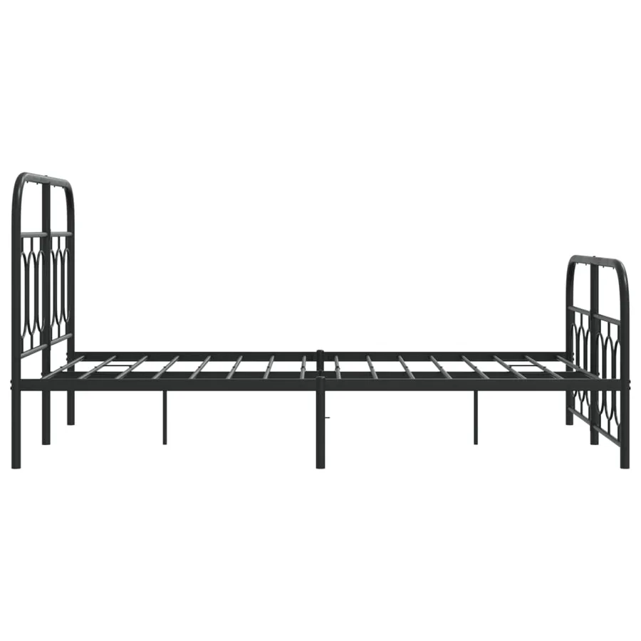 Cadre de lit métal sans matelas avec pied de lit noir 120x190cm - 5