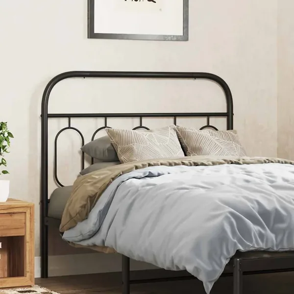 Tête de lit de remplacement métal noir 107 cm