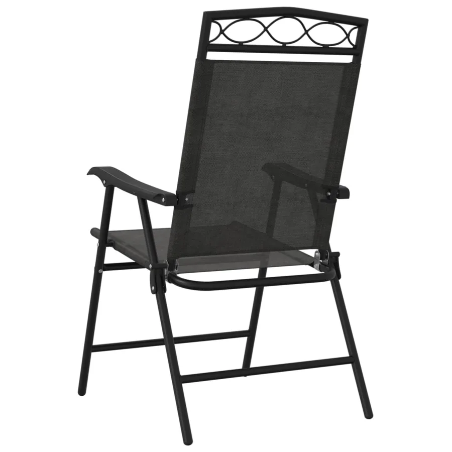Chaises de jardin pliables lot de 4 en acier et textilène - 7