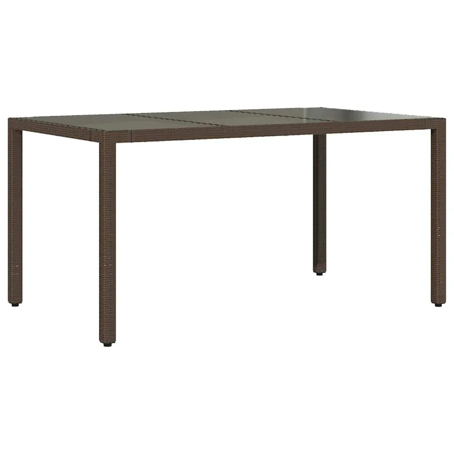 Ensemble de bistro de jardin 5 pcs coussins marron poly rotin - 4