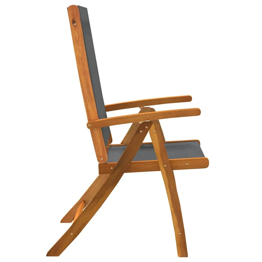 Ensemble à Manger de jardin 7pcs bois d'acacia solide textilène - 9