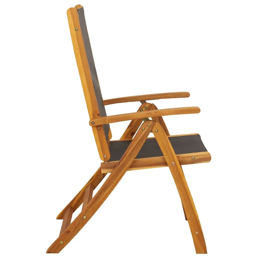 Ensemble à Manger de jardin 7pcs bois d'acacia solide textilène - 8