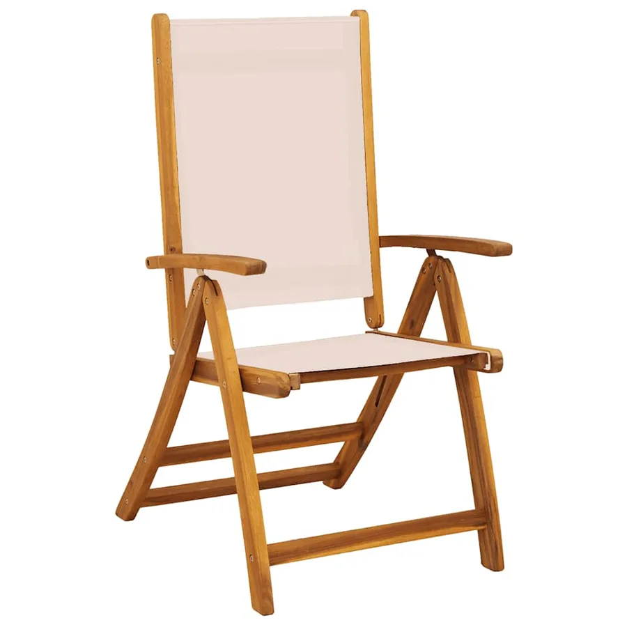 Ensemble à Manger de jardin 7pcs bois d'acacia solide textilène - 5