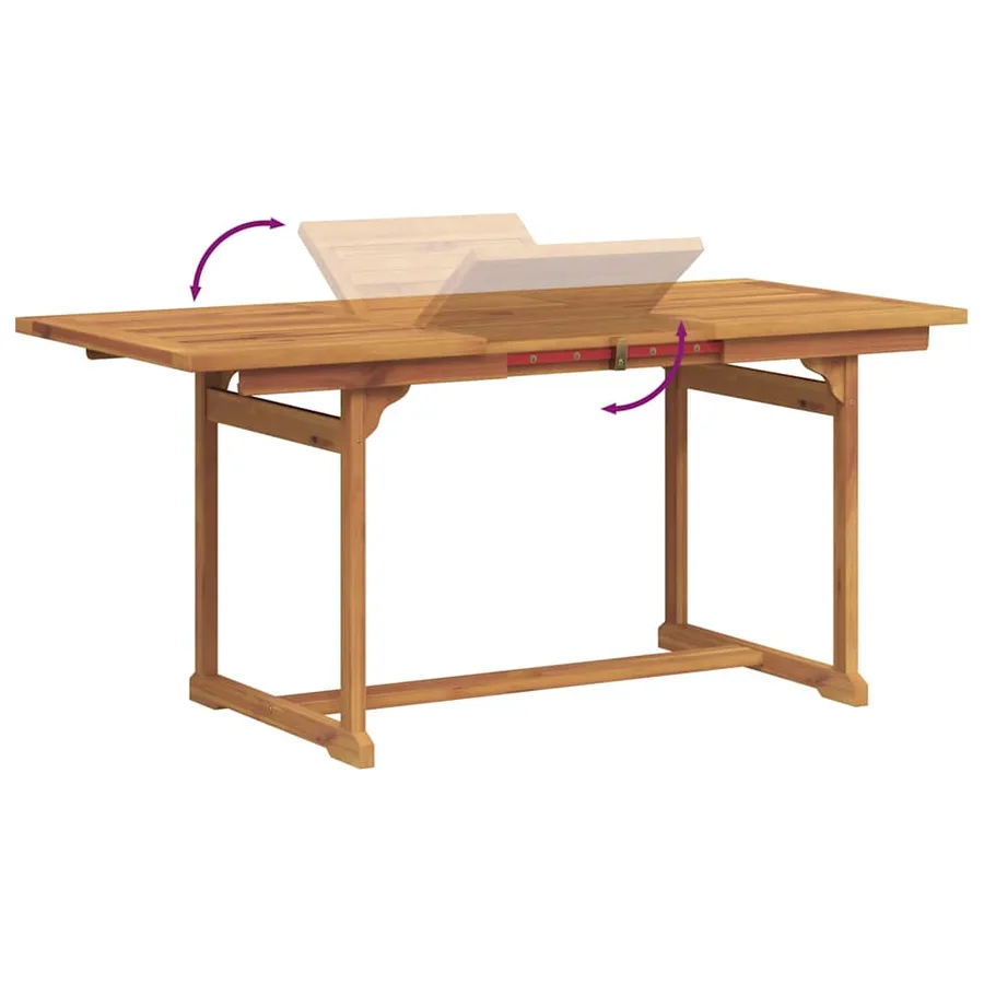 Ensemble à manger de jardin 5pcs bois d'acacia solide textilène - 7
