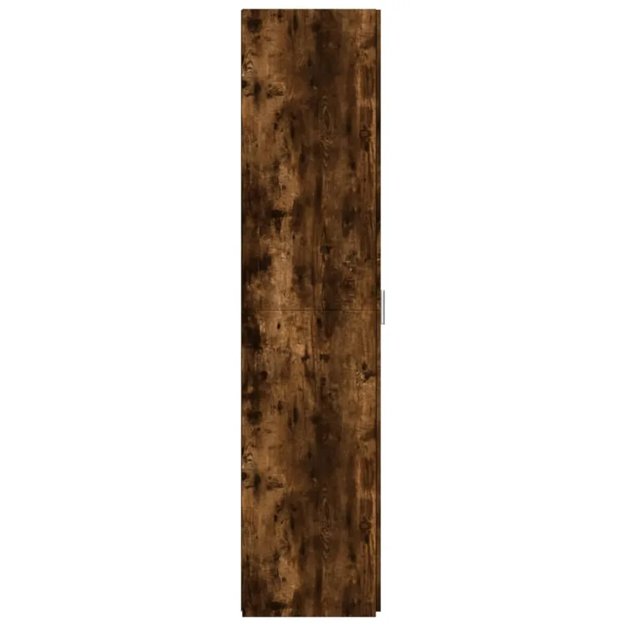 Buffet haut chêne fumé 50x42,5x185 cm bois d'ingénierie - 5