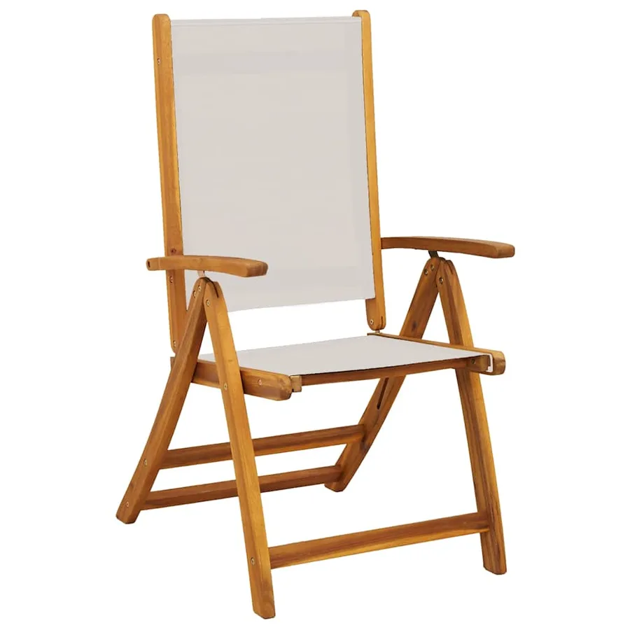 Ensemble à Manger de jardin 7pcs bois d'acacia solide textilène - 5