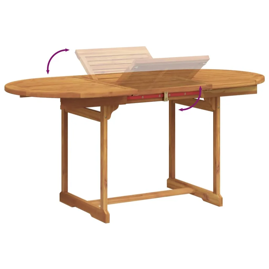 Ensemble à Manger de jardin 7pcs bois d'acacia solide textilène - 7