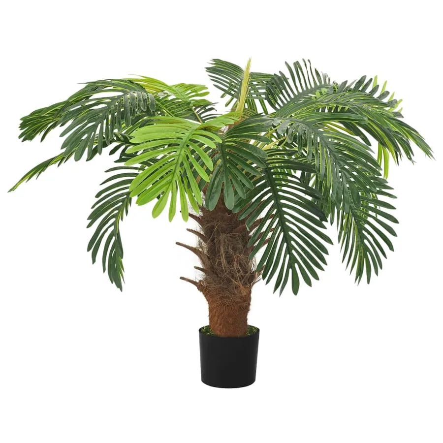 Palmier Cycas artificiel avec pot 90 cm Vert - 2