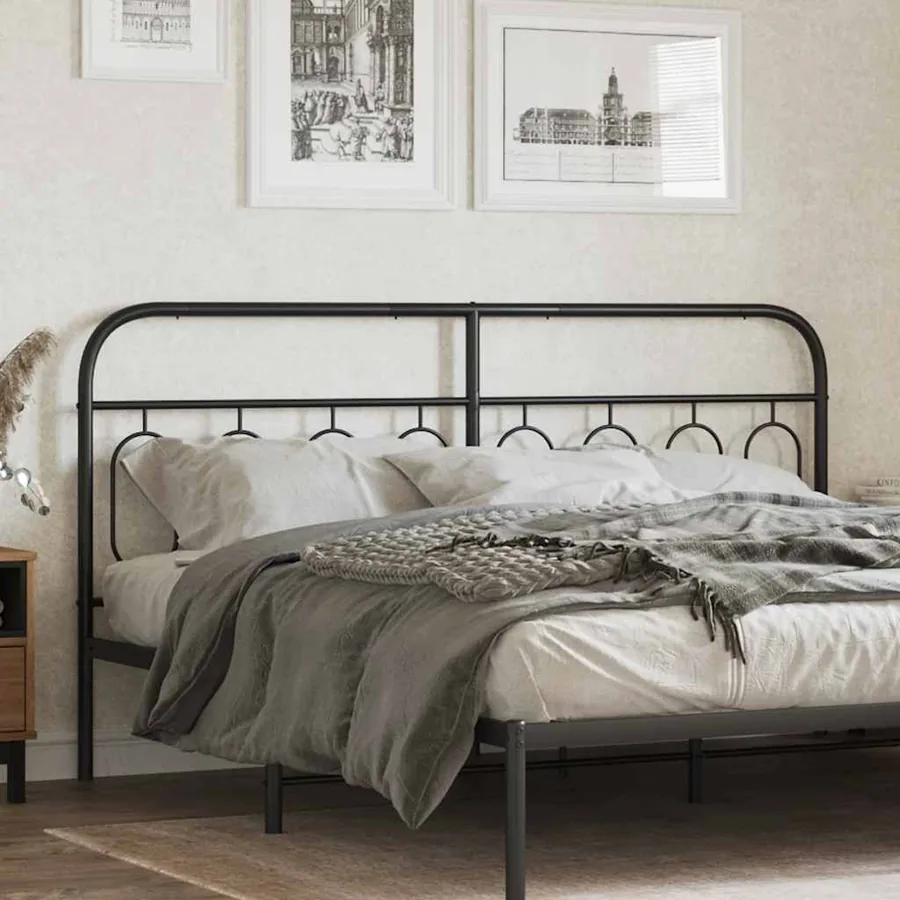 Tête de lit de remplacement métal noir 183 cm
