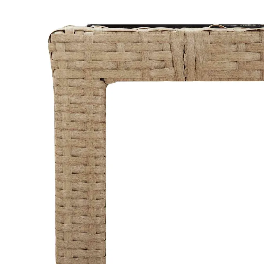 Ensemble de bistro de jardin 7 pcs coussins marron poly rotin - 6