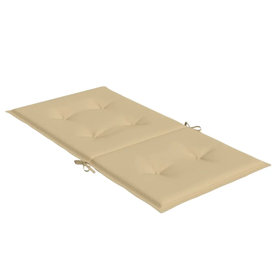 Coussins de chaise à dossier bas lot de 2 beige mélangé tissu - 6