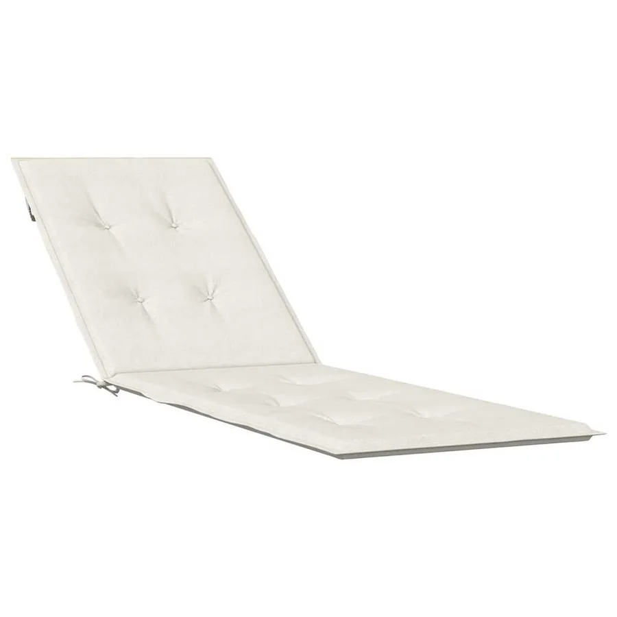 Coussin de chaise longue crème mélangé (75+105) x 50 x 4 cm - 2