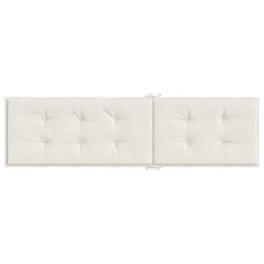 Coussin de chaise longue crème mélangé (75+105) x 50 x 4 cm - 5
